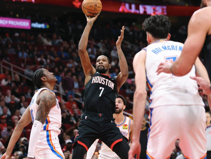 PG电子最新官网-末节16分大崩盘！火箭狂抢60板仍被打爆，杜兰特23中7罕见迷失